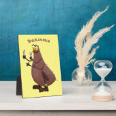 Plaque Photo Drôle affamé pulette affamée dessin animé (Côté)