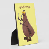 Plaque Photo Drôle affamé pulette affamée dessin animé (Côté)