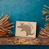 Plaque Photo Drôle armadillo joyeux dessin animé (Côté)