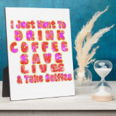 Plaque Photo Drôle cadeau pour les amateurs de café (Côté)