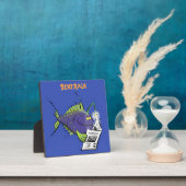 Plaque Photo Drôle caricature de poisson de pêcheur (Insitu)