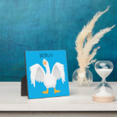 Plaque Photo Drôle curieuse dessin animé d'oie domestique (Insitu)