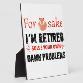 Plaque Photo Drôle Design à la retraite (Côté)