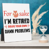 Plaque Photo Drôle Design à la retraite (Côté)