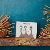 Plaque Photo Drôle dessin animé du trio australien emu (Côté)