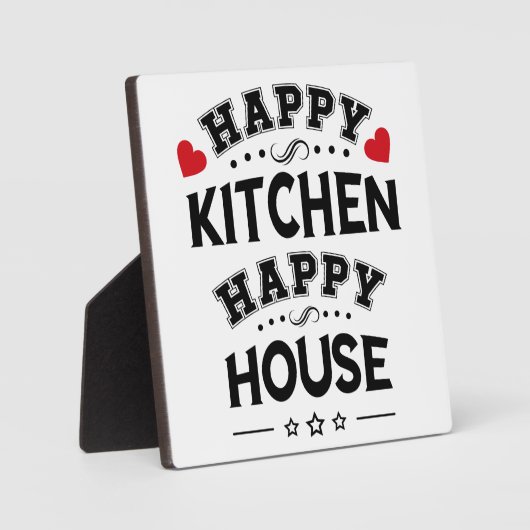 Plaque Photo Drôle Happy Kitchen Happy House (Recto)