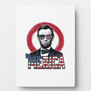 Plaque Photo Drôle Merica Patriotique Président Vintage Vecteur
