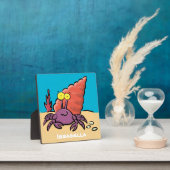 Plaque Photo Drôle mignon caricature pourpre crabe ermite (Insitu)