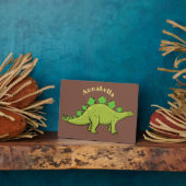 Plaque Photo Drôle stegosaurus dinosaure dessin animé (Côté)