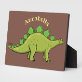 Plaque Photo Drôle stegosaurus dinosaure dessin animé (Côté)