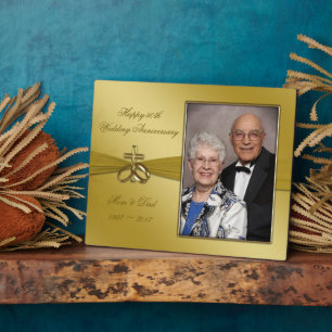 Plaque photo du 50e anniversaire du Mariage religi