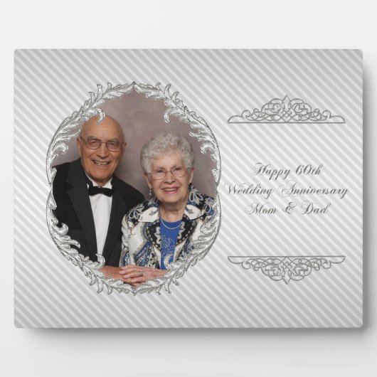 Plaque photo du 60e anniversaire du Mariage (Devant)