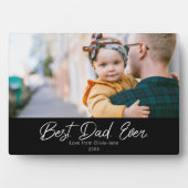 Plaque photo du meilleur papa jamais unique (Devant)