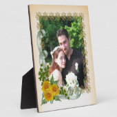 Plaque photo du portrait de tournesol jaune (Côté)