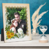 Plaque photo du portrait de tournesol jaune (Côté)