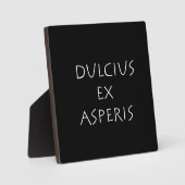 Plaque Photo Dulcius ex asperis (Recto)