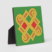 Plaque Photo Durrow Knotwork 2016 Rouge et Vert (Recto)