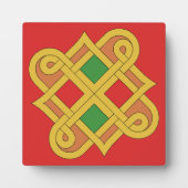 Plaque Photo Durrow Knotwork 2016 Rouge et Vert (Devant)