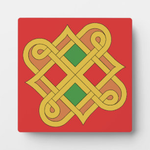 Plaque Photo Durrow Knotwork 2016 Rouge et Vert