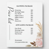 Plaque Photo Dusty Green Minimalist tarif pour la peau (Devant)