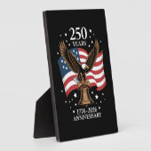 Plaque Photo Eagle and Flag 250 Years of America 1776-2026 (Côté)