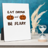 Plaque Photo Eat Drink And Be Scary Classic Graphic (Côté)