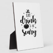 Plaque Photo Eat Drink And Be Scary Halloween (Côté)
