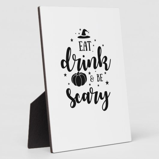 Plaque Photo Eat Drink And Be Scary Halloween (Côté)