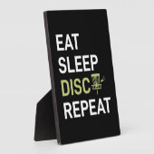 Plaque Photo Eat Sleep Disk Golf Répéter (Côté)