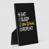 Plaque Photo Eat Sleep Law School Répétition (Côté)