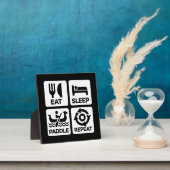 Plaque Photo Eat Sleep Paddle Repeat - Dragon Boat Racing (Insitu)