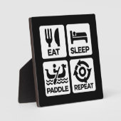 Plaque Photo Eat Sleep Paddle Repeat - Dragon Boat Racing (Recto)