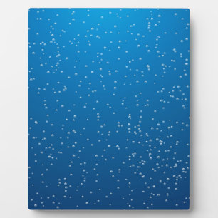 Plaque Photo Eau Bleue Profonde et Petites Bulles