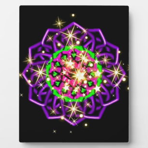 Plaque Photo Éblouissant Kaleidoscope Violet