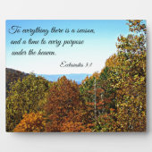 Plaque Photo Ecclesiastes 3:1 To everything there is a season.. (Devant)