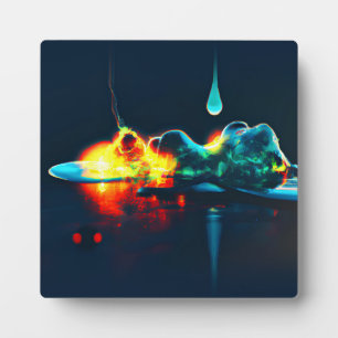 Plaque Photo Éclairage Liquide