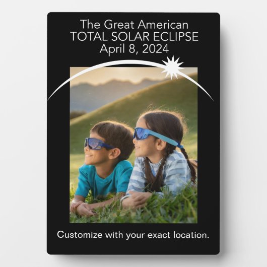 Plaque photo Eclipse personnalisable (Devant)
