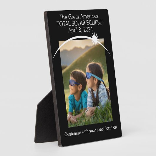 Plaque photo Eclipse personnalisable (Côté)