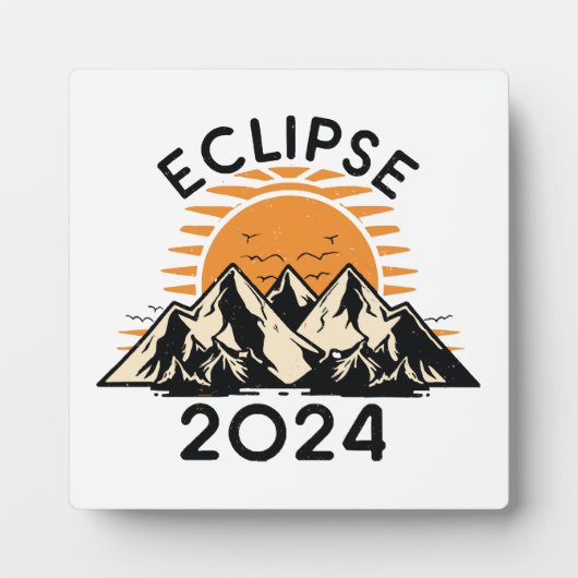 Plaque Photo Éclipse solaire totale 2024 (Devant)