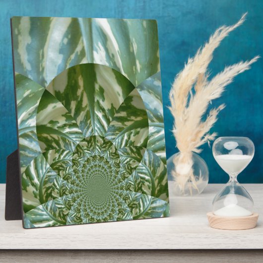 Plaque Photo Eco Green Camo Kaleidoscope Art Design d'impressio (Côté)