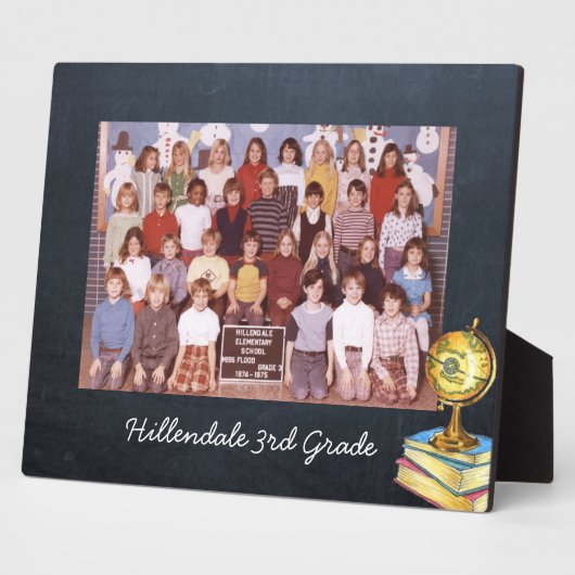 Plaque photo école ou classe 8x10 (Côté)