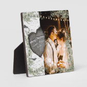 Plaque Photo Écorce rustique Bois Coeur Eucalyptus Verdure (Recto)