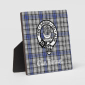 Plaque Photo Écosse Clan Hannay Crest Badge et Tartan Custom (Recto)