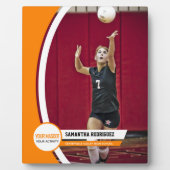 Plaque Photo Écran photo Orange Courbé Frame École (Devant)