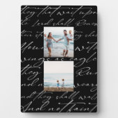 Plaque Photo Écriture Attendre sur le Seigneur Deux photos (Devant)