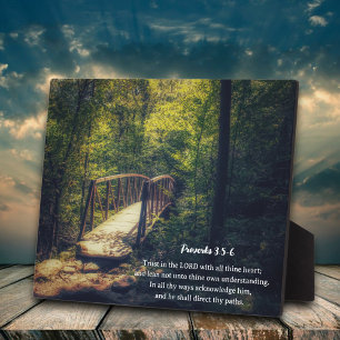 Plaque Photo Écriture inspirée du pont forestier