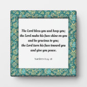 Plaque Photo Écriture, Numéros 6:24-26 (Devant)