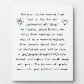 Plaque Photo écriture personnalisée (Devant)