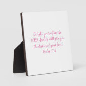 Plaque Photo Écriture texte de foi inspirante (Recto)