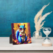 Plaque Photo Écureuil bleu mignon avec lunettes (Insitu)